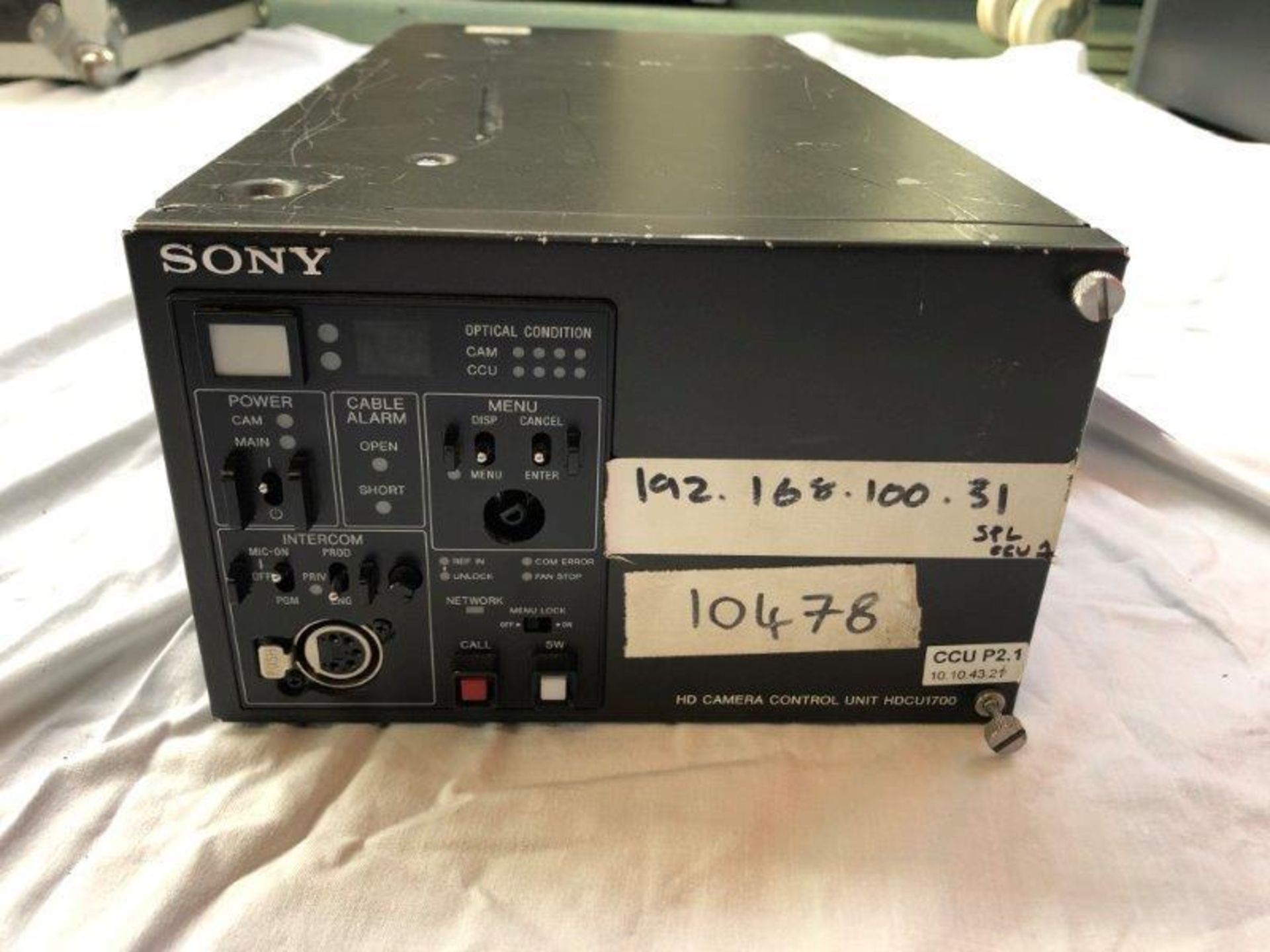 Sony HDCU 1700 Camera Control Unit, Serial Number: 10478, In Flight Case