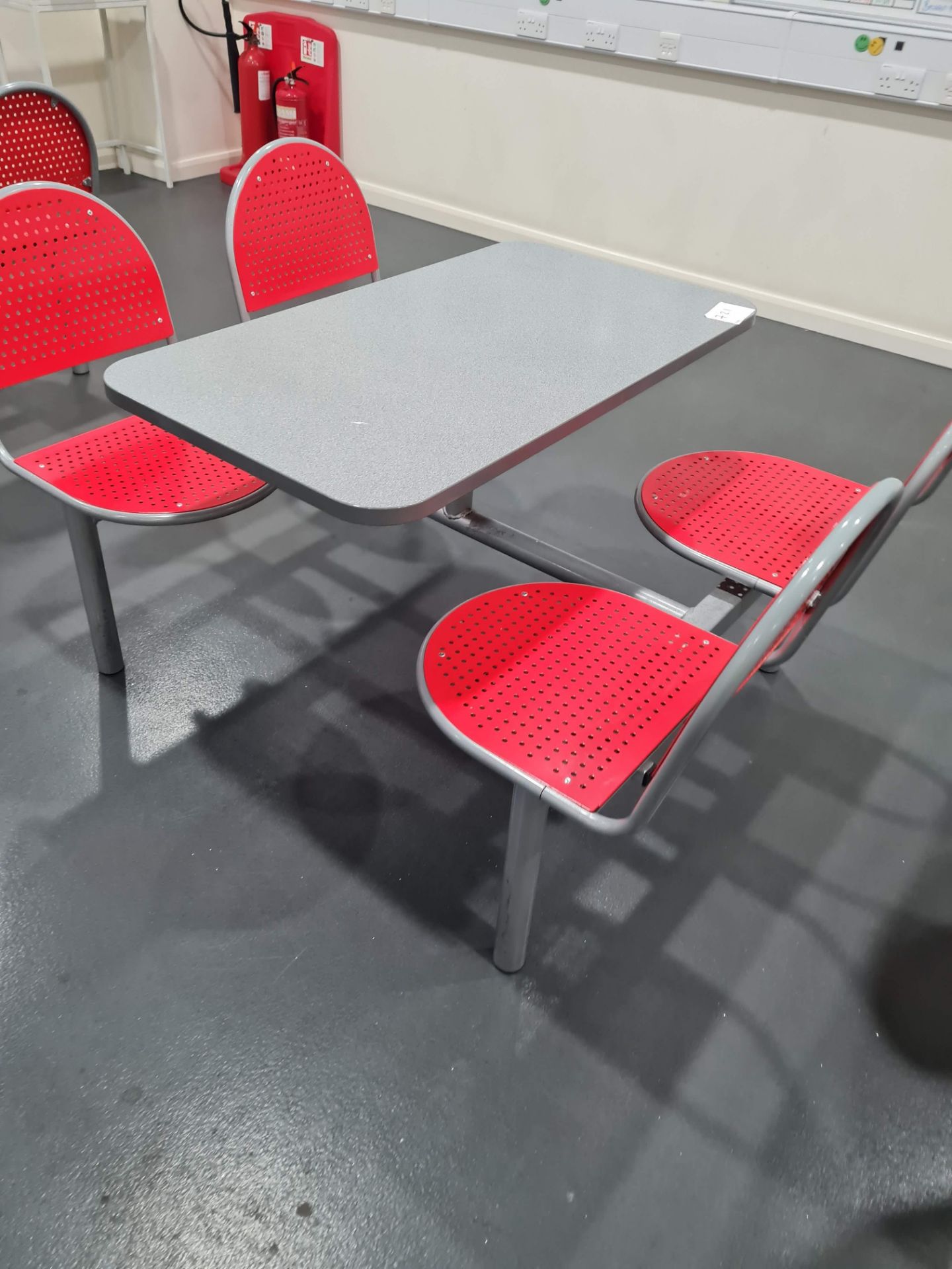 Four Person Steel Framed Canteen Table