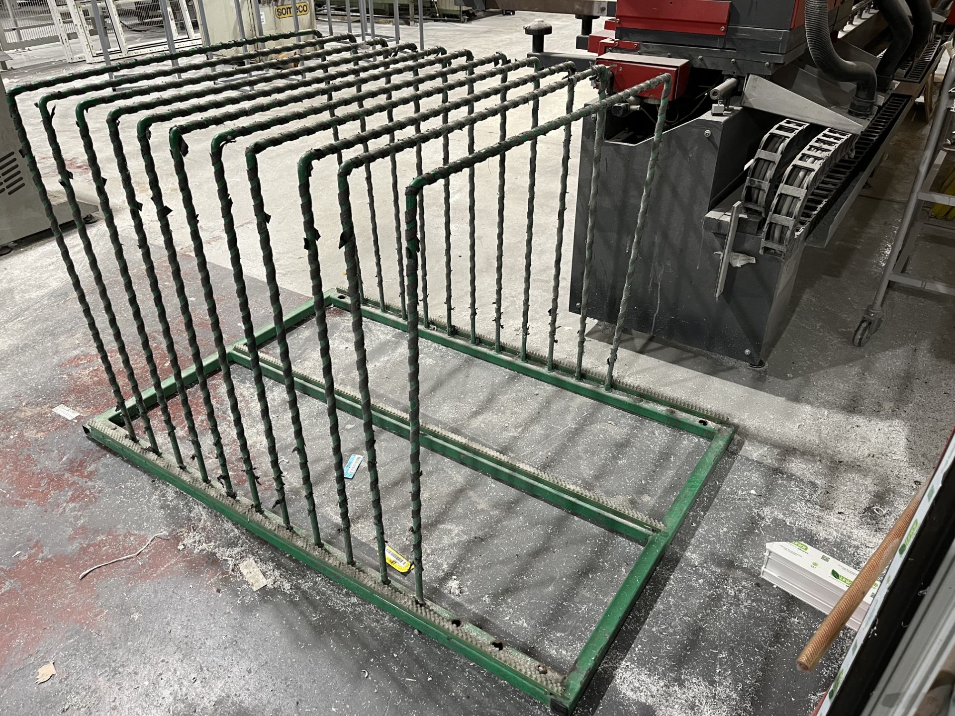 2, Steel fabricated uPVC frame storage racks (10 locations)