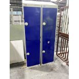 2 Twin Compartment Steel Lockers