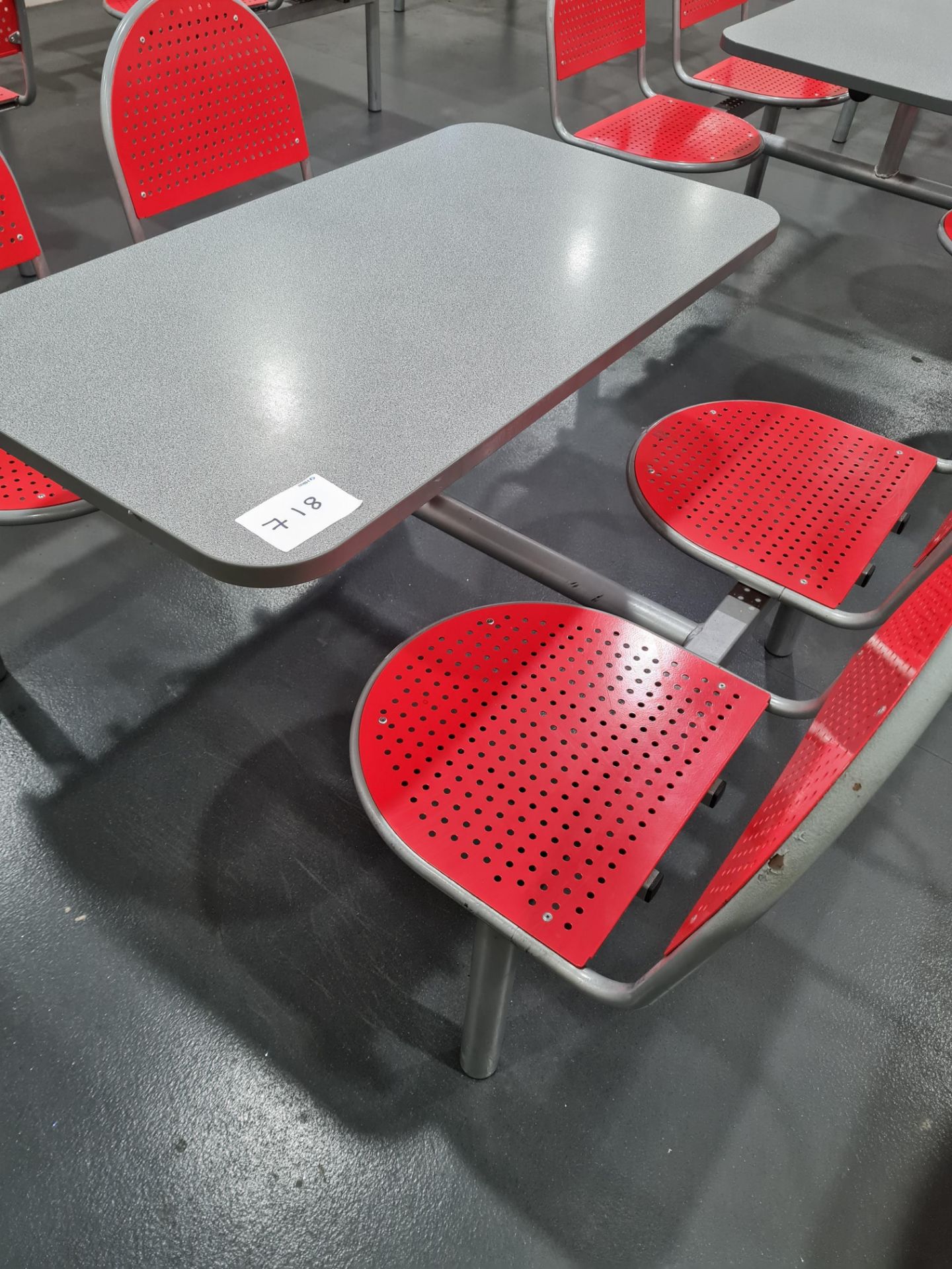 Four Person Steel Framed Canteen Table