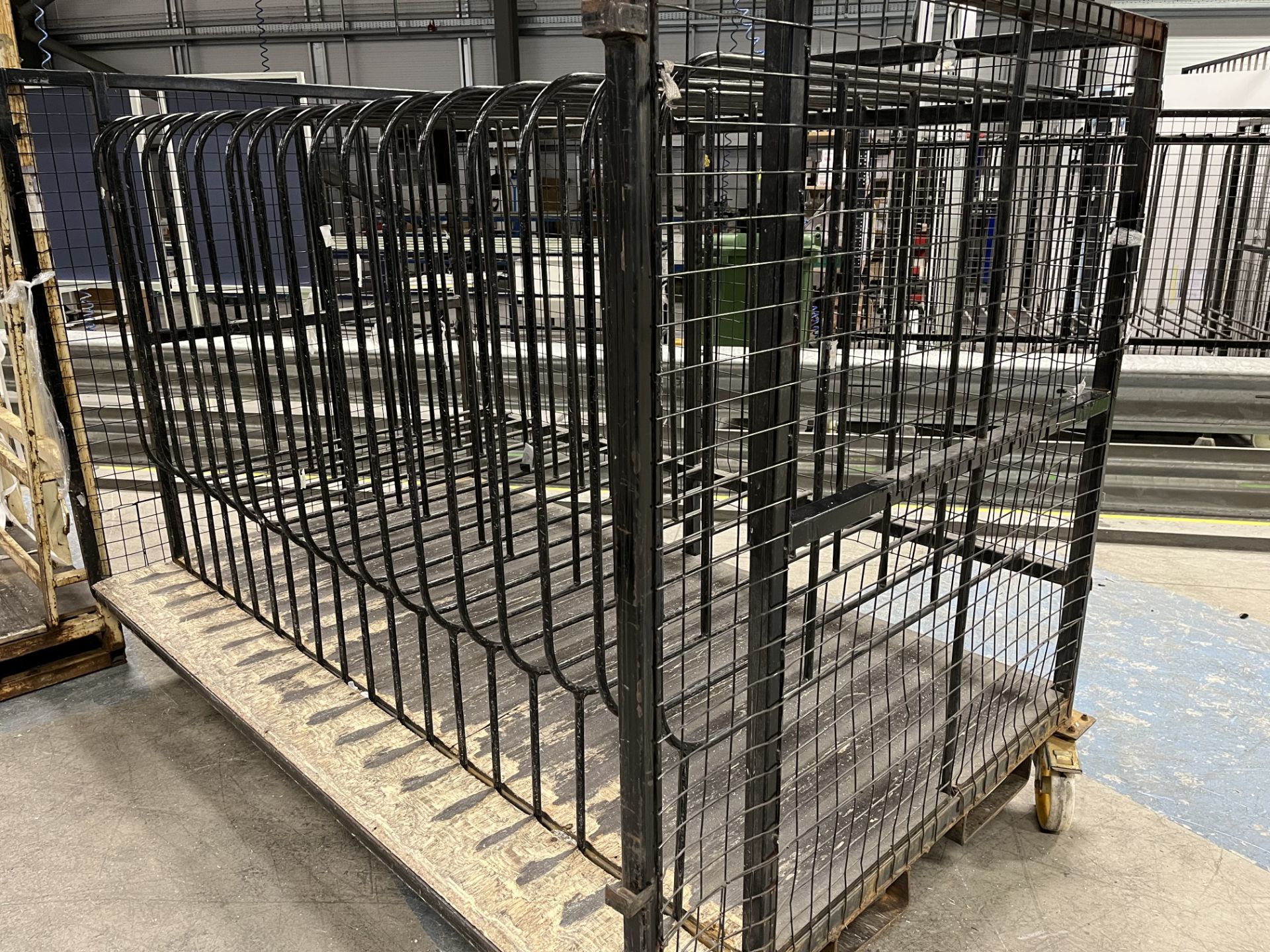 4, Steel fabricated uPVC frame storage trolleys. 19 locations, approx size 2.8x1.7x1.75m h. - Image 2 of 2