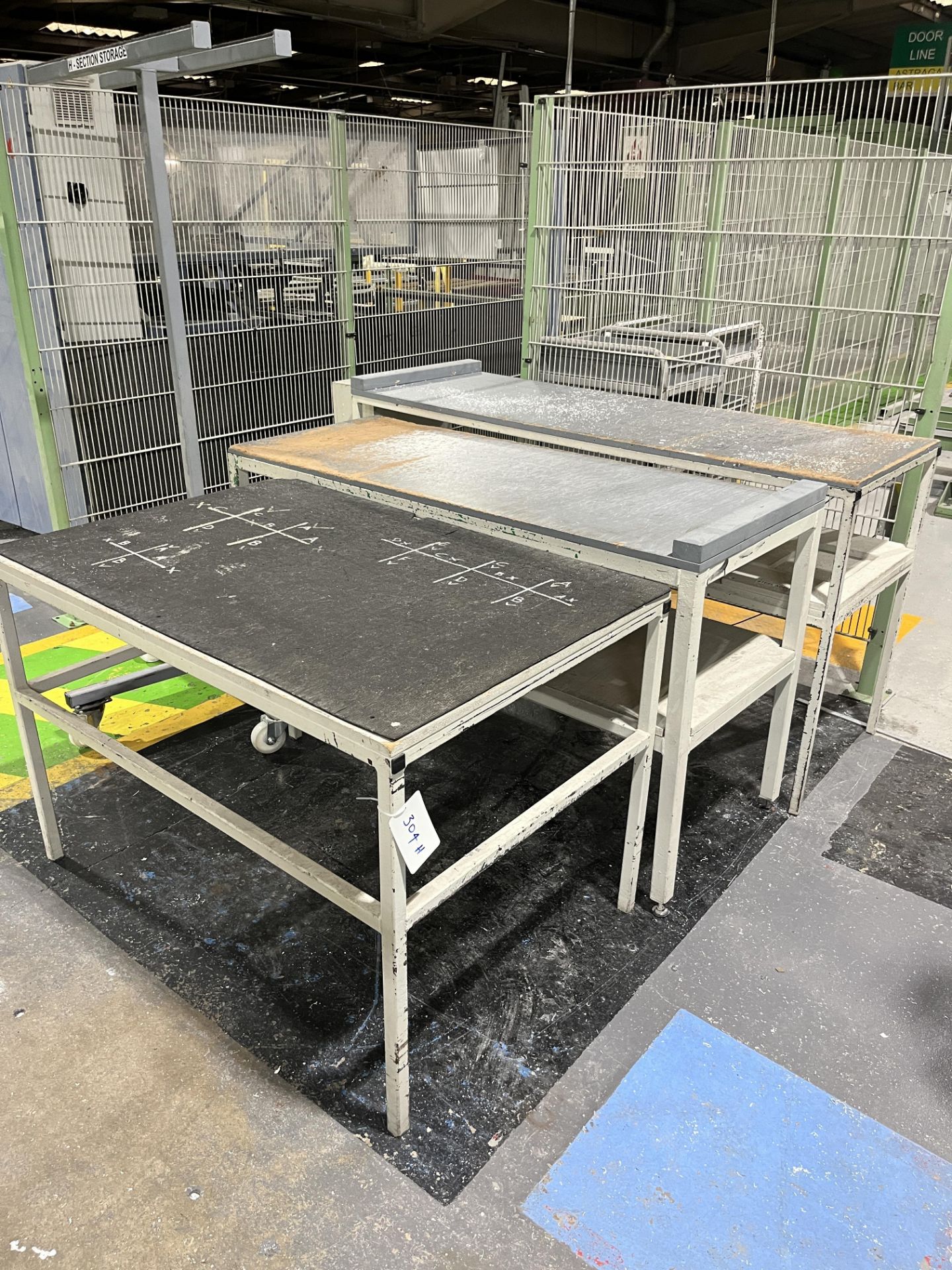 3 Various Steel Framd Benches