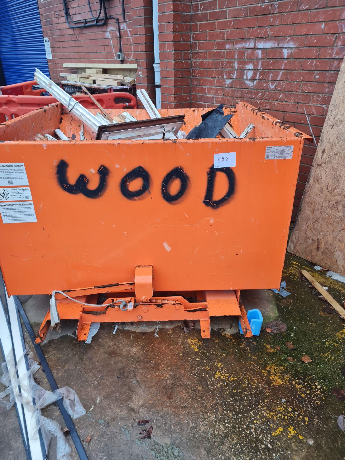 Forklift Truck Tipping Skip & Contents Included