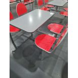 Four Person Steel Framed Canteen Table