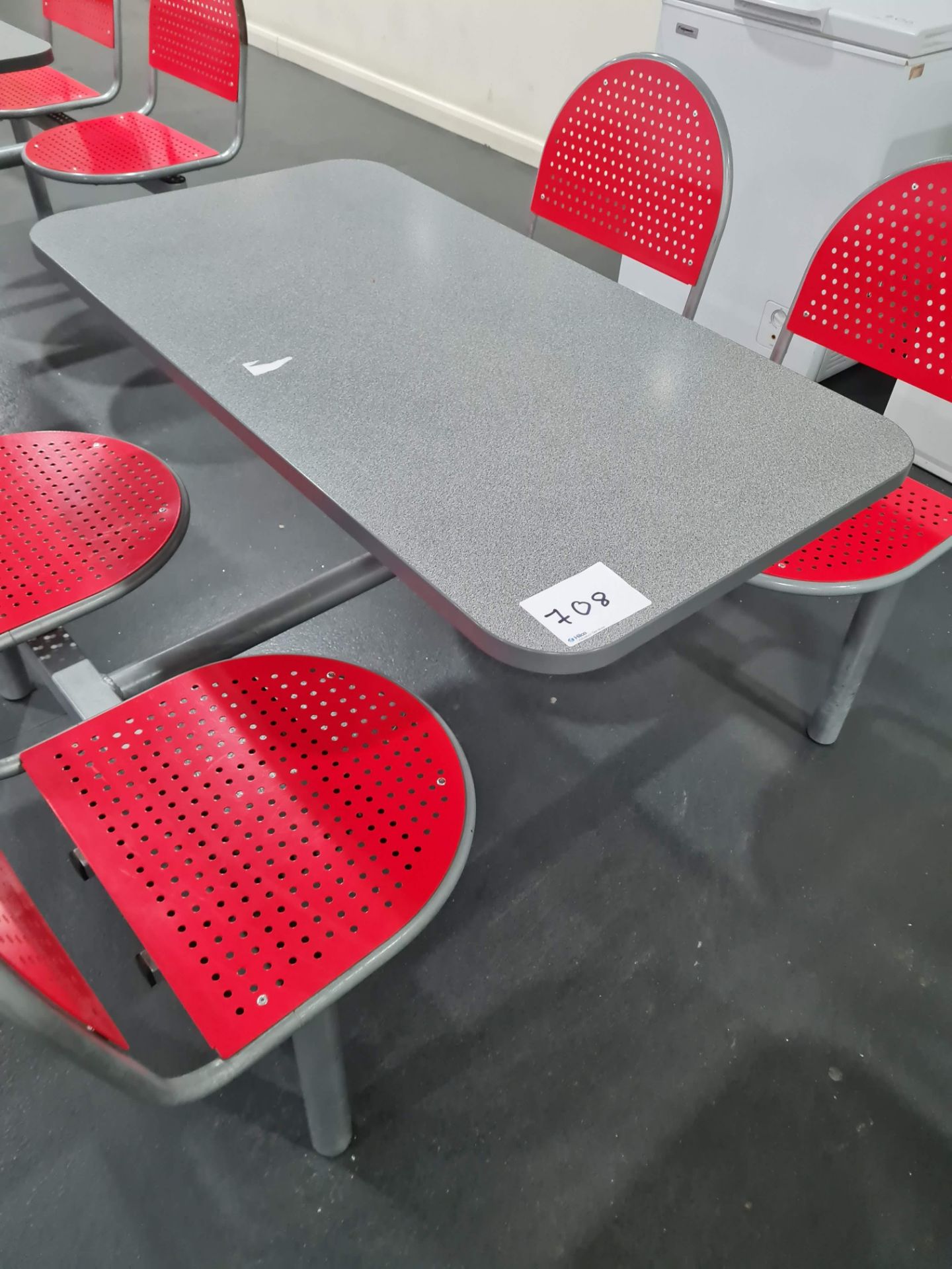 Four Person Steel Framed Canteen Table