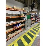 2 Slotted Steel Shelf Units And 3 Various Steel Cabinets