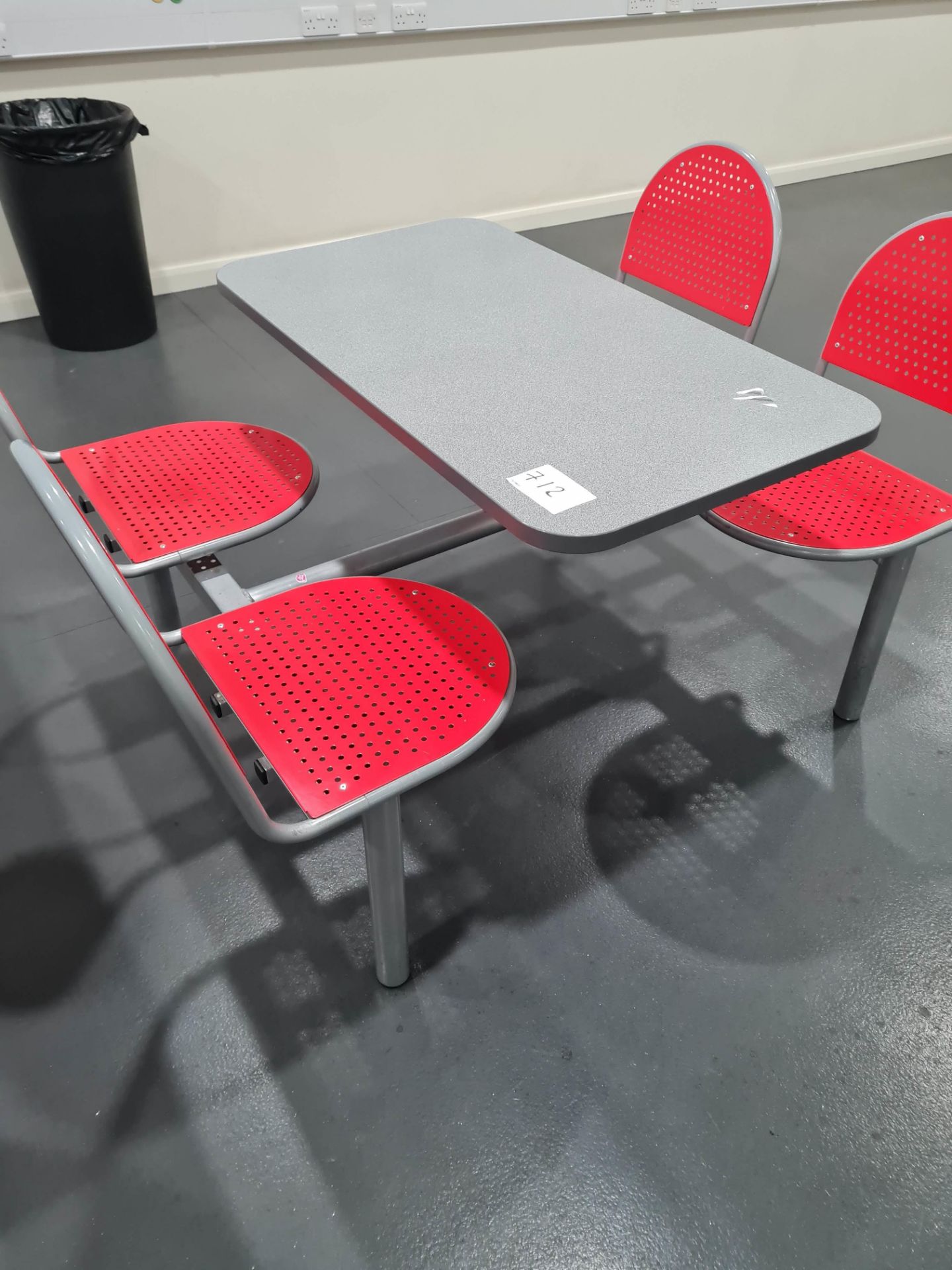 Four Person Steel Framed Canteen Table