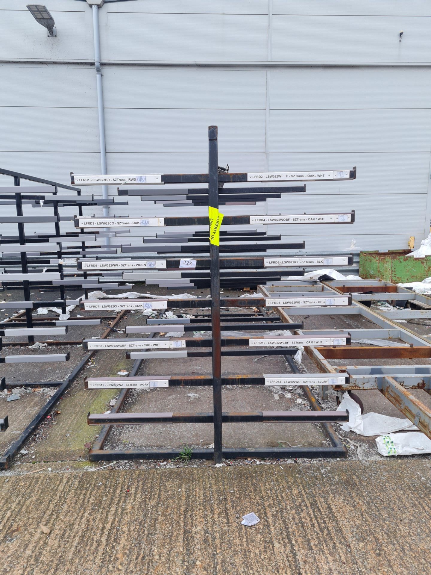 Double Sided Welded Steel 8 Tier Stock Rack 5.3m L x 1.65m W x 2m H