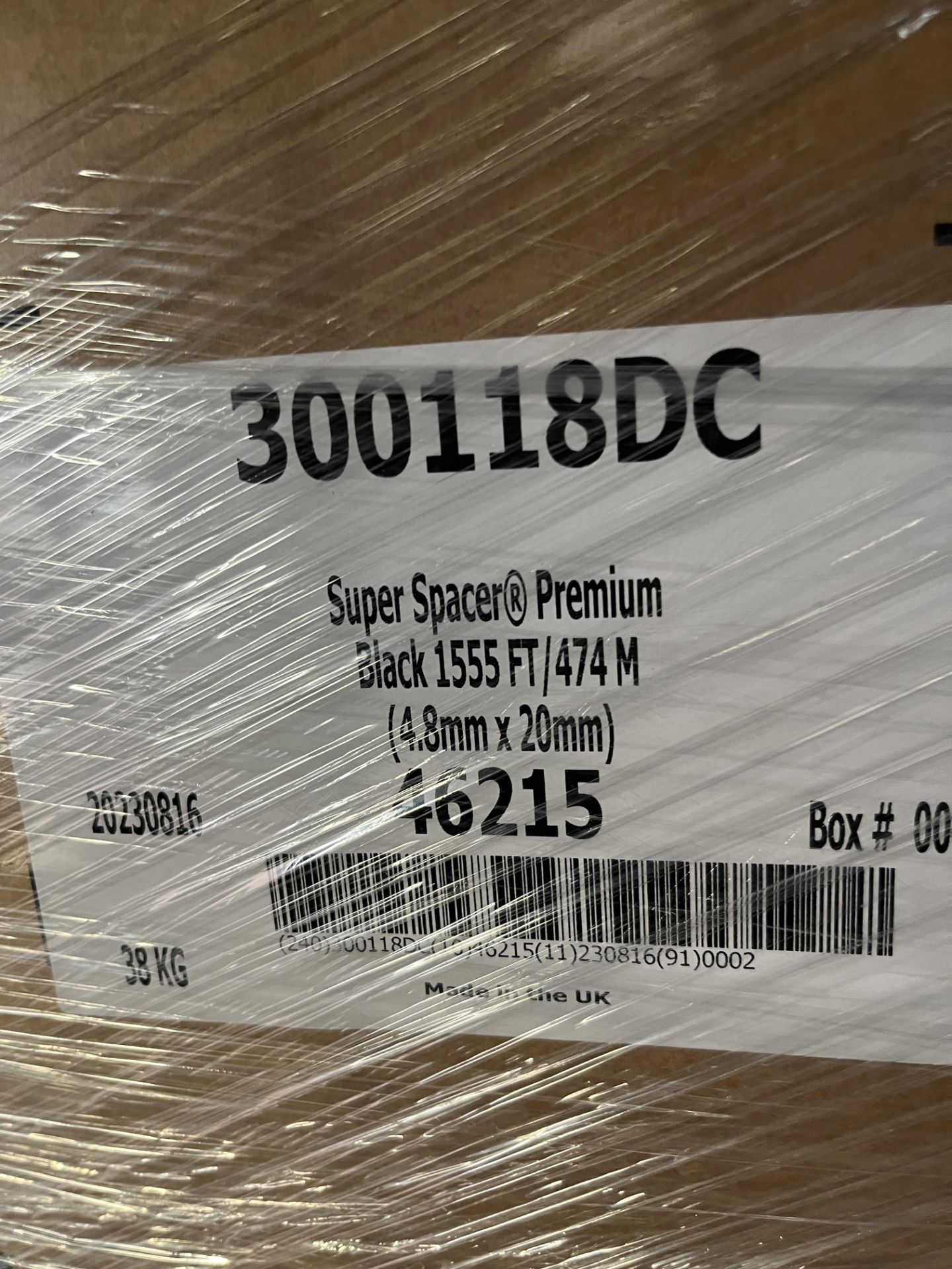 50 Boxes of Quantex Super Spacers. Each Box Black 474m x 4.8mm x 20mm - Image 2 of 2