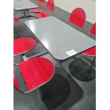 Four Person Steel Framed Canteen Table