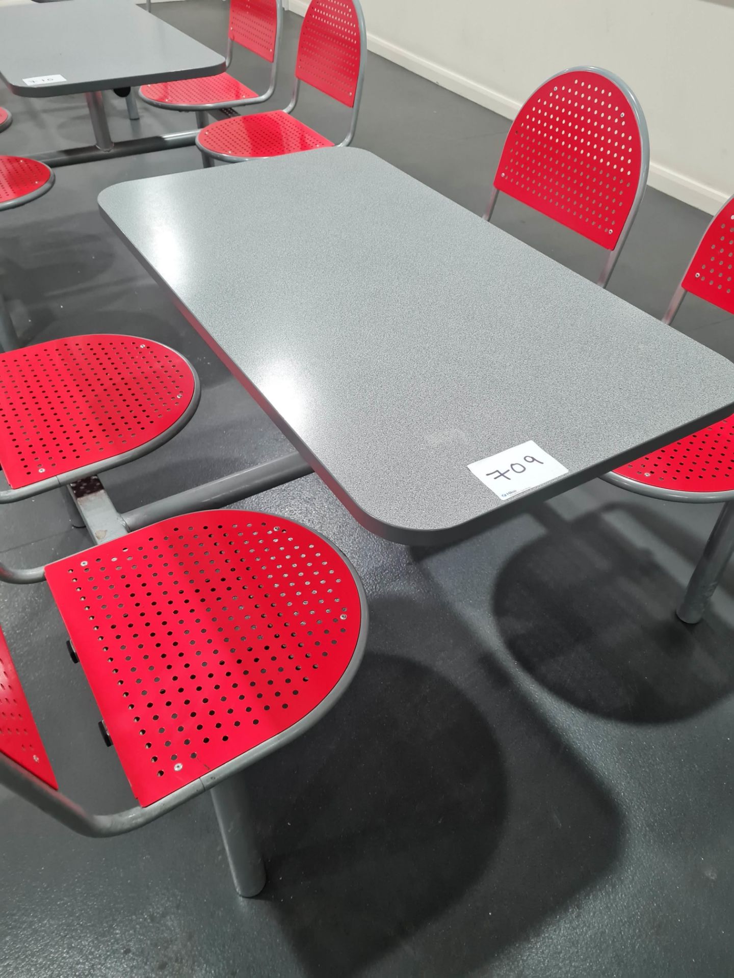 Four Person Steel Framed Canteen Table