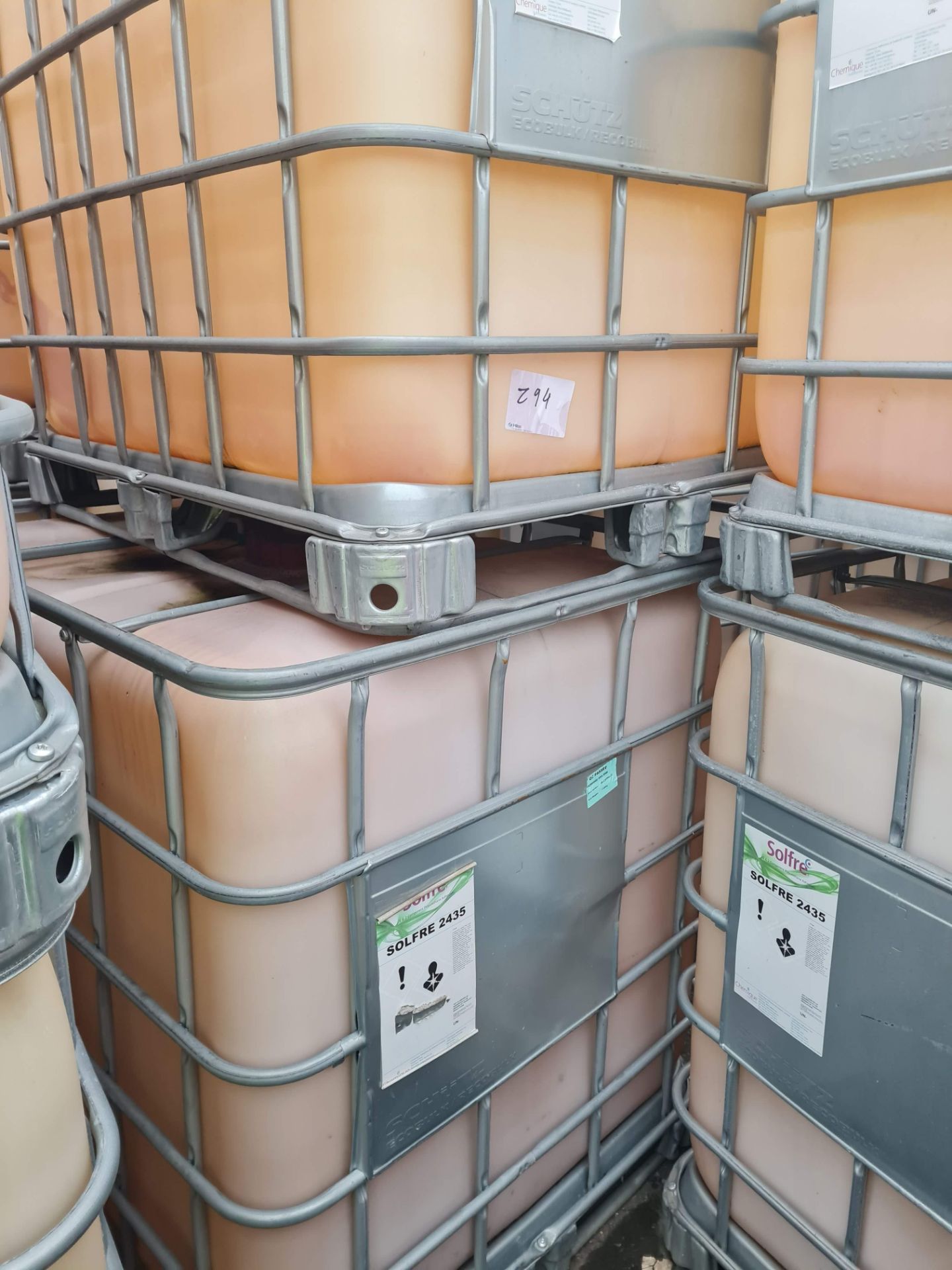 2 IBC Cages + Plastic Tank Contents Must Be Removed With Tank