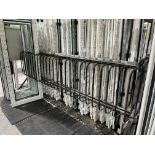 2, 3.2m steel fabricated (25 location) uPVC dorr frame storage rack