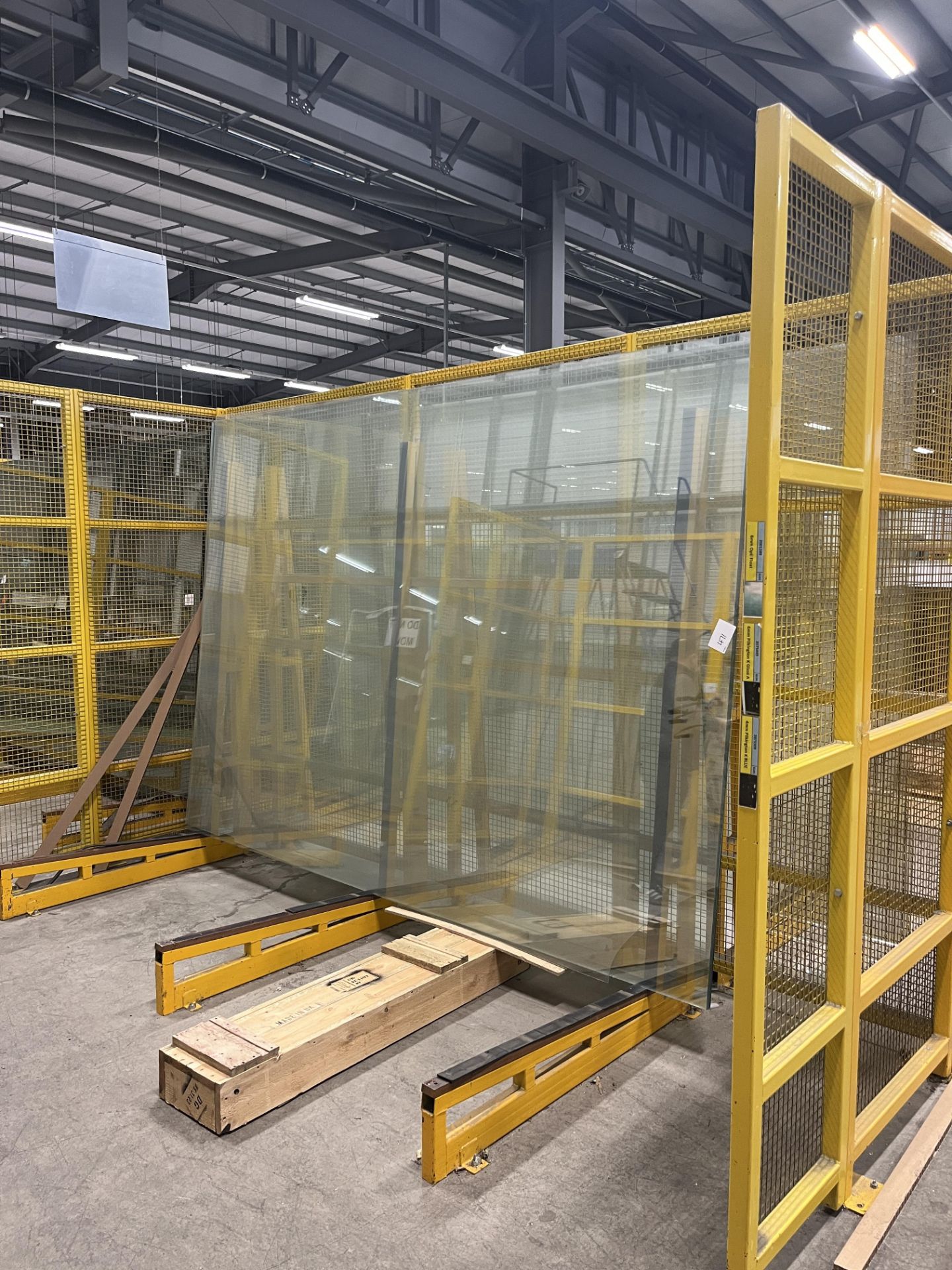 5, Caged Steel L Shaped Glass Racks, each circa 4.1m Wide x 2.5m High &amp; contents to Include Appr - Image 3 of 5