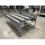 4, Steel fabricated preperation/assembly benches, size 1.2 x 2.4m with tool and component storage