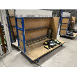 4, Steel fabricated double glazed glass unit storage trolleys. 40 locations. Approx size 2.1Wx1Dx1.7