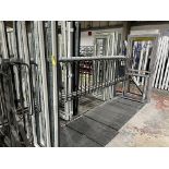 2, 3.8m steel fabricated (30 location) uPVC door frame storage rack
