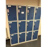 4, 3 Compartment Locker Units