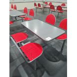 Four Person Steel Framed Canteen Table