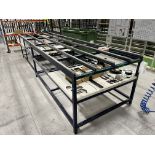 2, Steel fabricated assembly benches with tool storage, Approx, size 4.2Wx1.2Dx1.0H mtrs