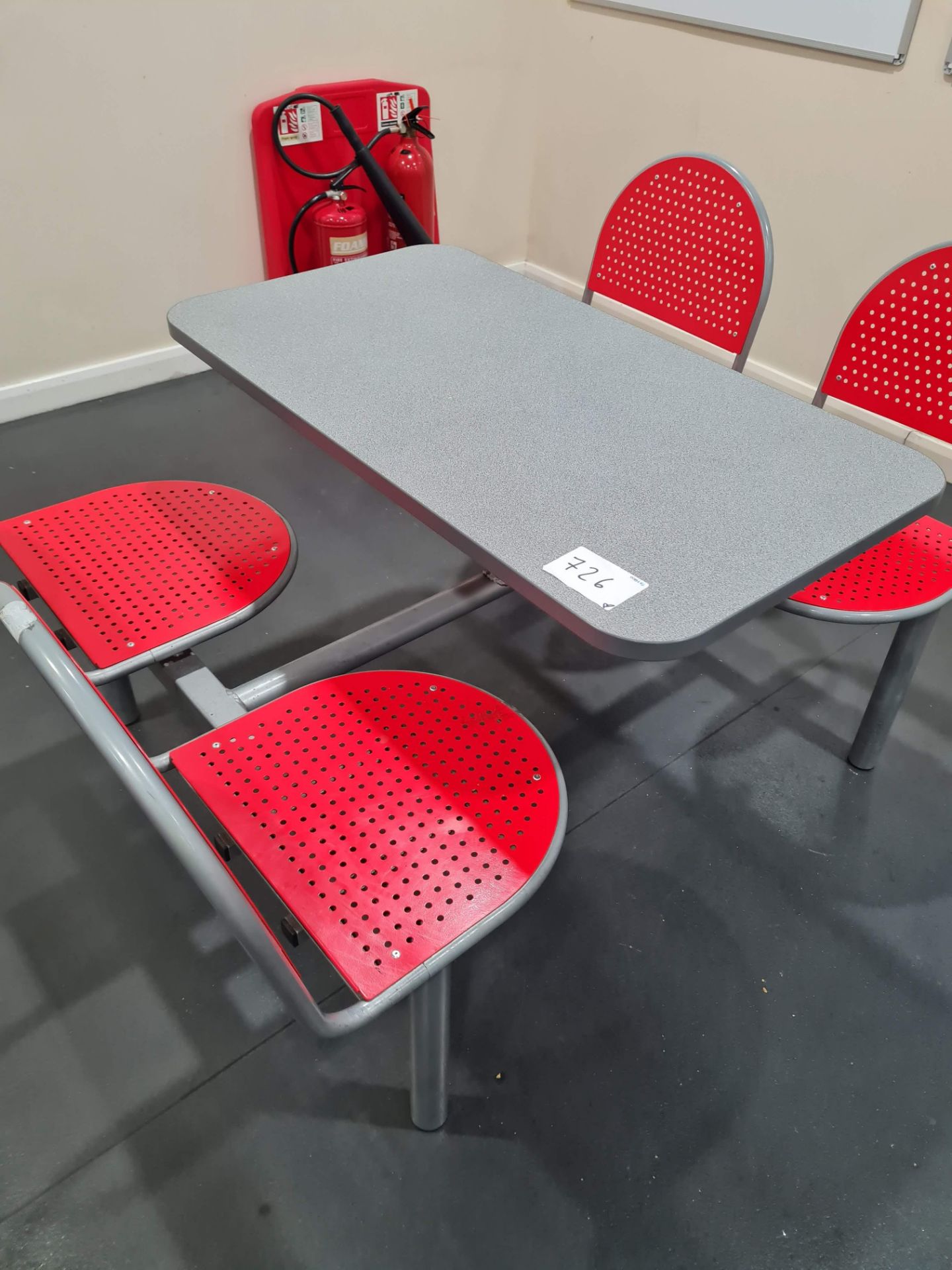 Four Person Steel Framed Canteen Table