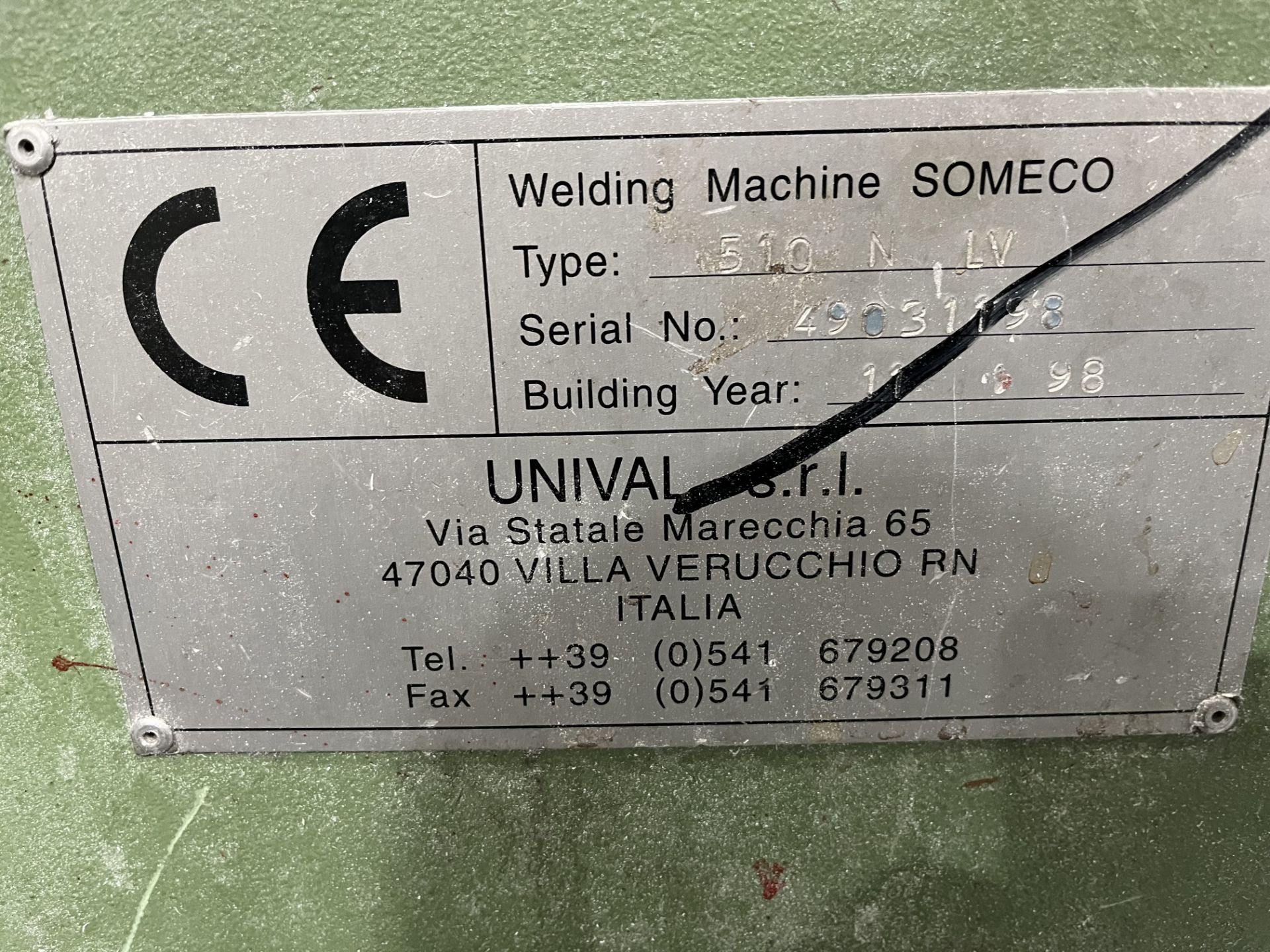 Someco 510 NLV Sinngle Head WelderSerial No. 49031198 (1998) - Image 2 of 2