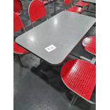 Four Person Steel Framed Canteen Table