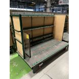 10, Steel fabricated Glazed unit storage trolleys, colour green, 40 locations, approx. size 1 x 2.1
