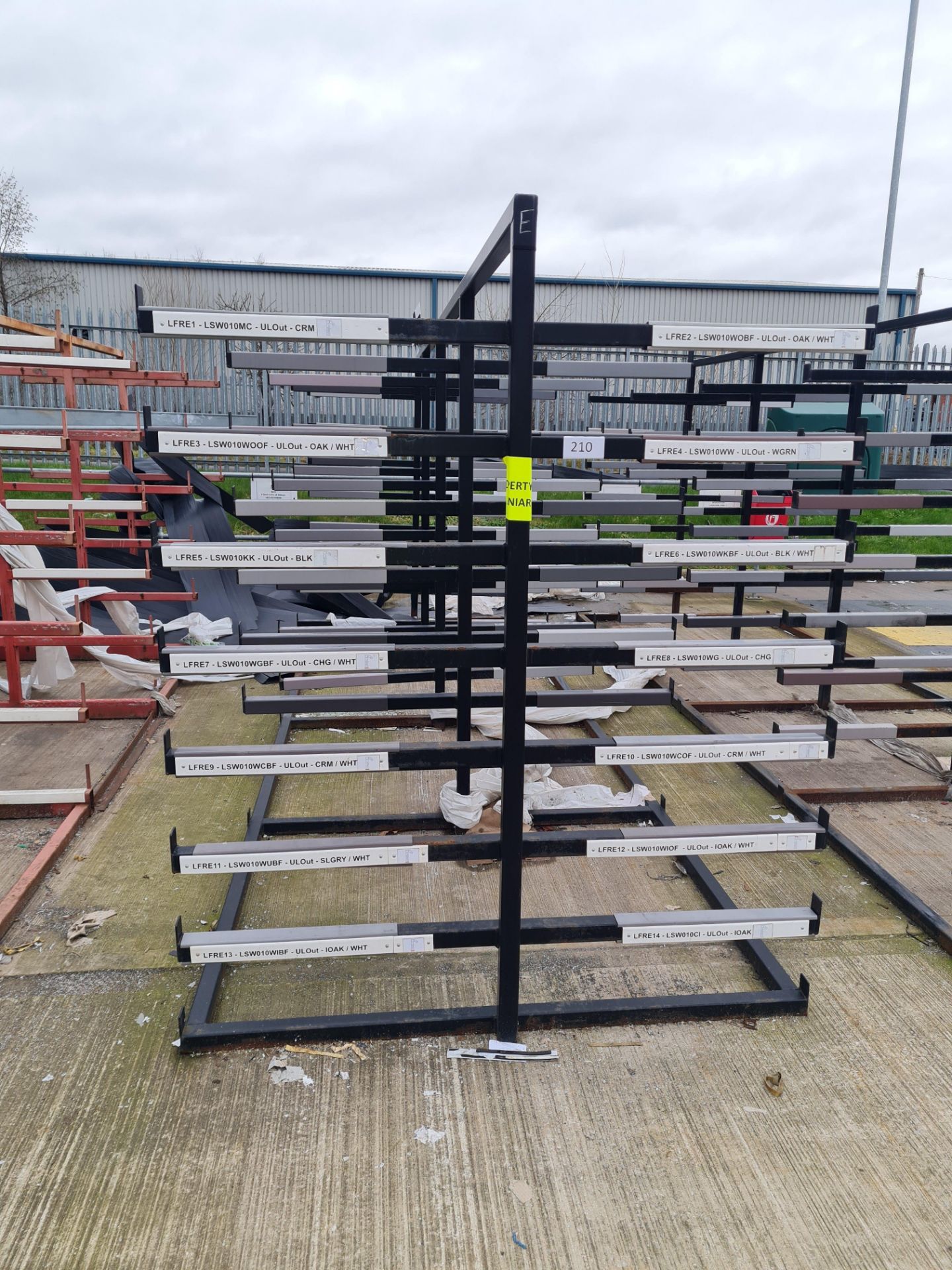 Double Sided Welded Steel 8 Tier Stock Rack 5.3m L x 1.65m W x 2m H