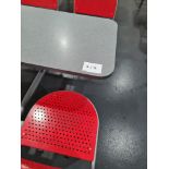 Four Person Steel Framed Canteen Table