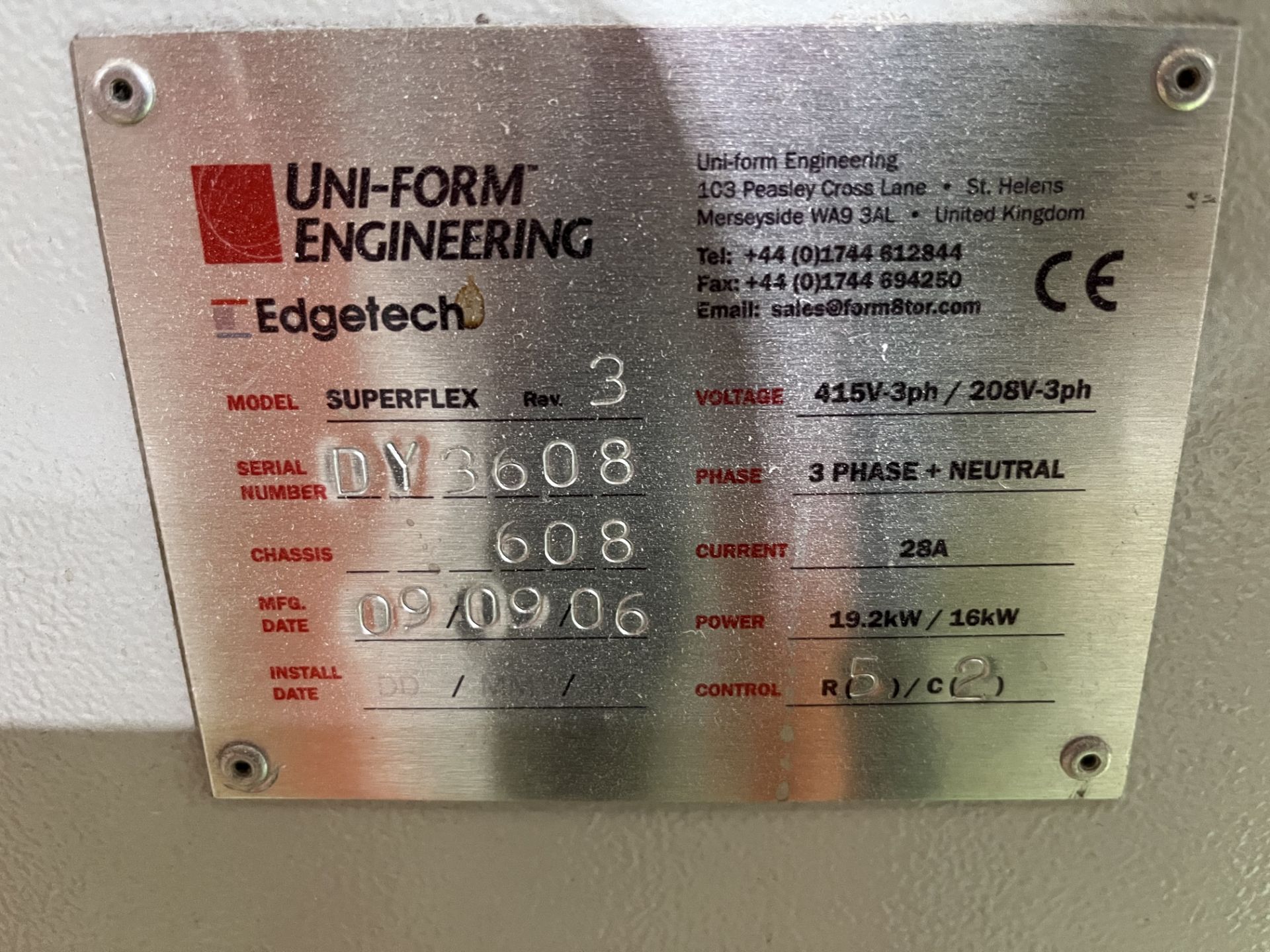 Uni-Form Profile Arch Forming Line Comprising; 1 x SPO5 Uni-Form Engineering Superflex Rev 3 4 Zon - Image 2 of 8