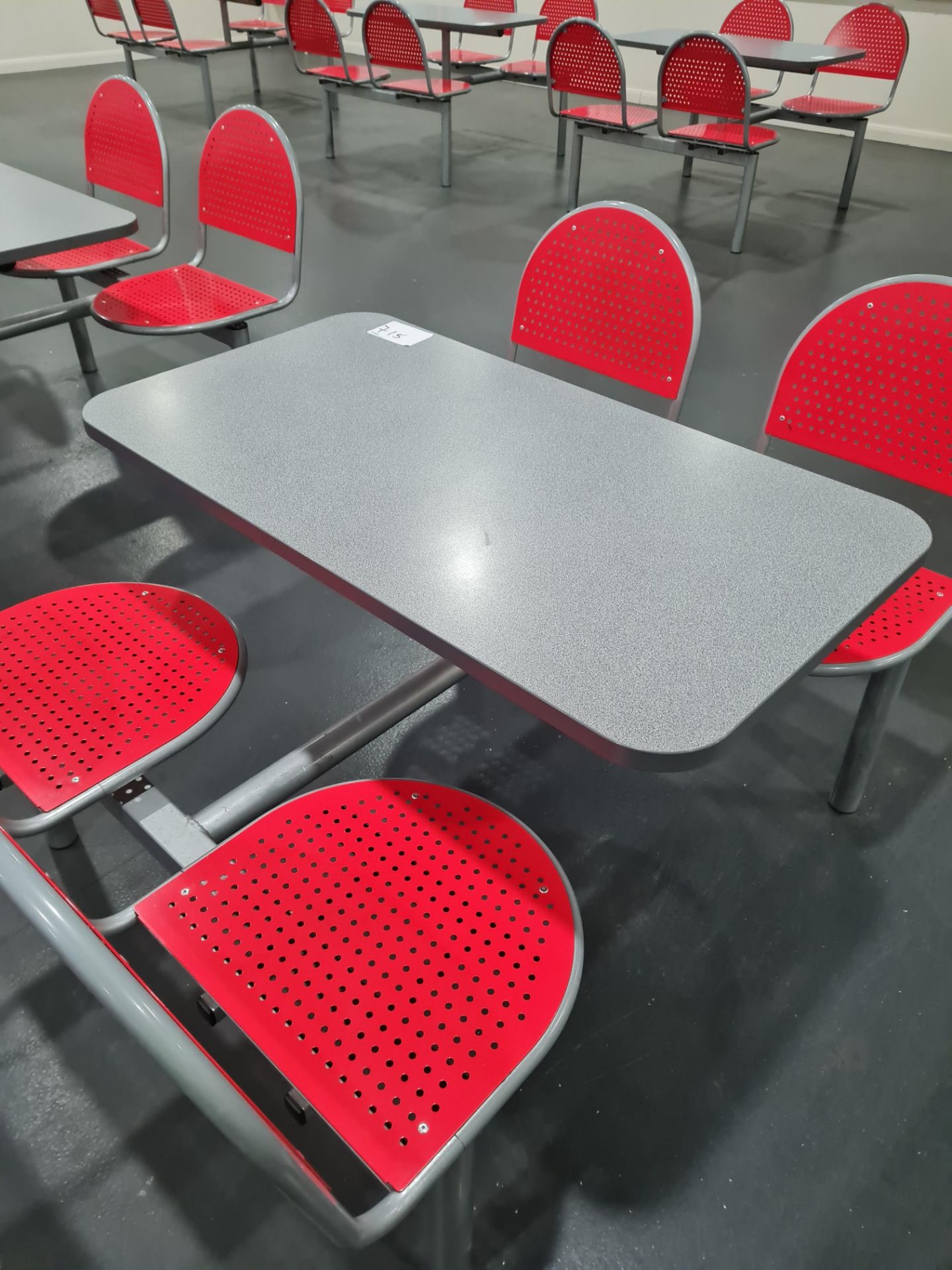 Four Person Steel Framed Canteen Table