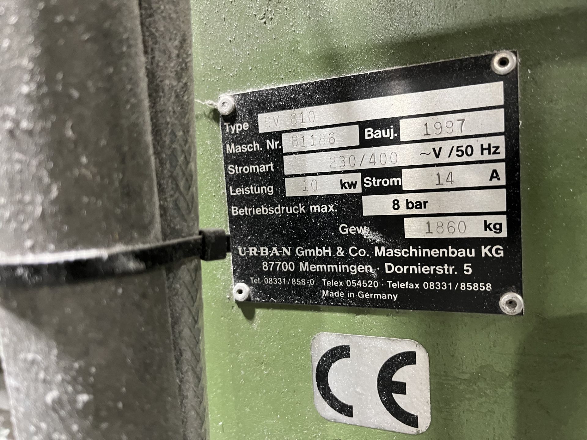 DL13 Urban SV610 CNC Corner Cleaner Serial No. 61186 (1997) with Ferro Controls - Image 2 of 2