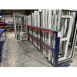 1, 7.2m steel fabricated (100+ location) uPVC door frame storage rack (2 sided)