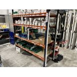 2, Modular pressed steel storage racks with shelves. Size approx. 190Wx60Dx200H cm