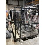 2 Steel Fmd 18 Compartment Stock Trolley's And A Steel 24 Compartment Frame Rack