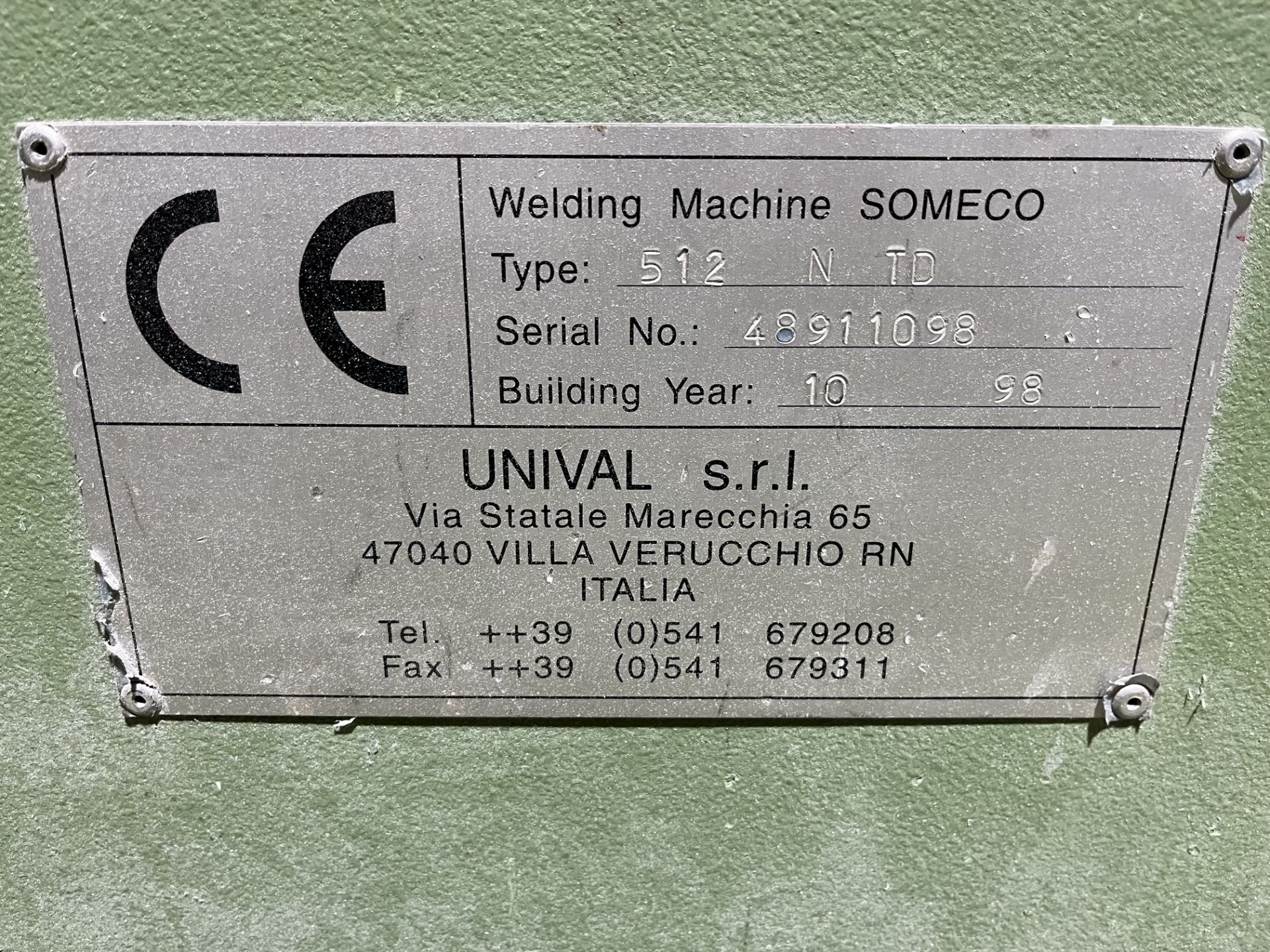CL15 Someco 512 NTD 3 Head Welder Serial No. 48911098 (1998) - Image 2 of 2