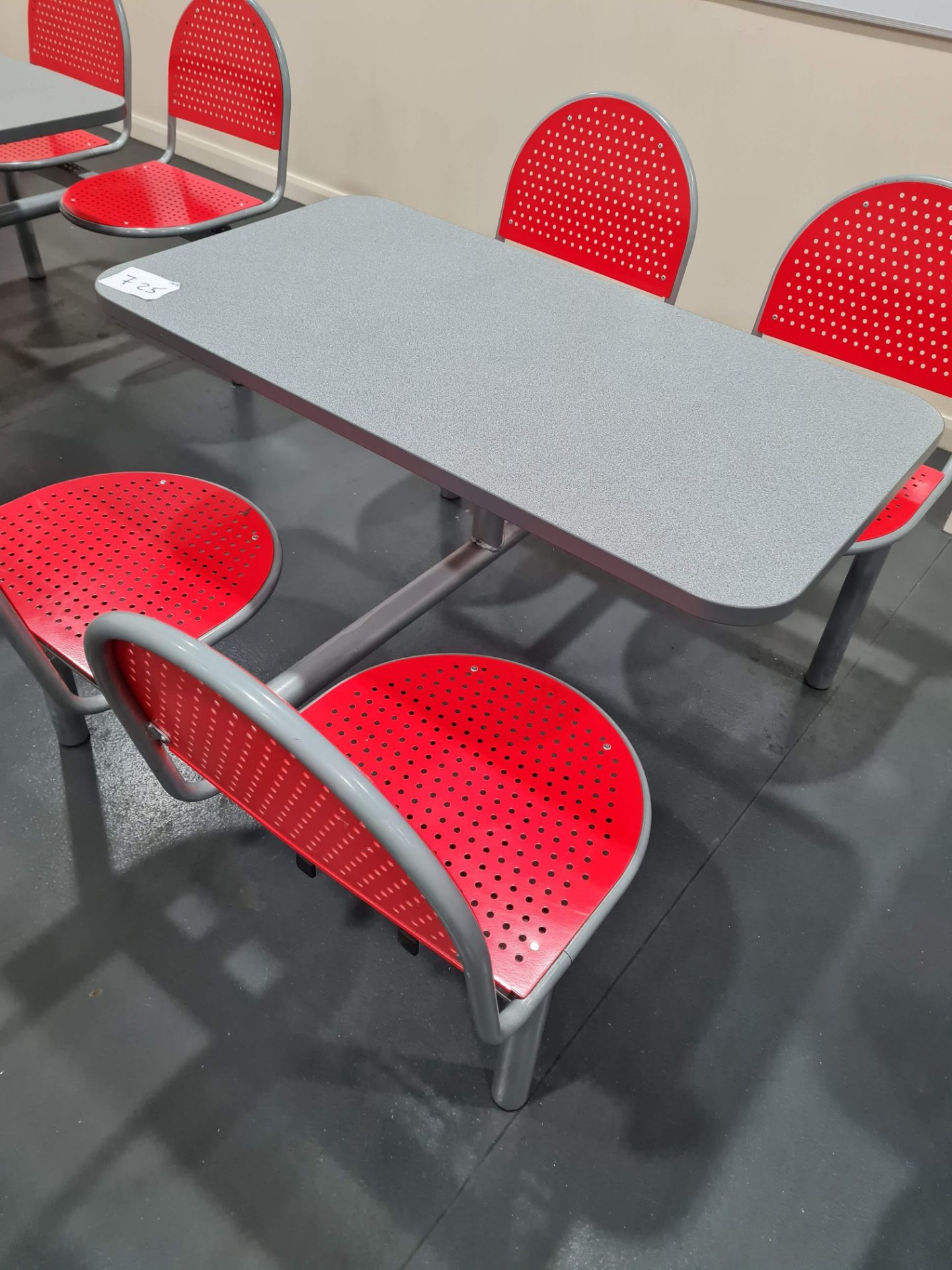 Four Person Steel Framed Canteen Table