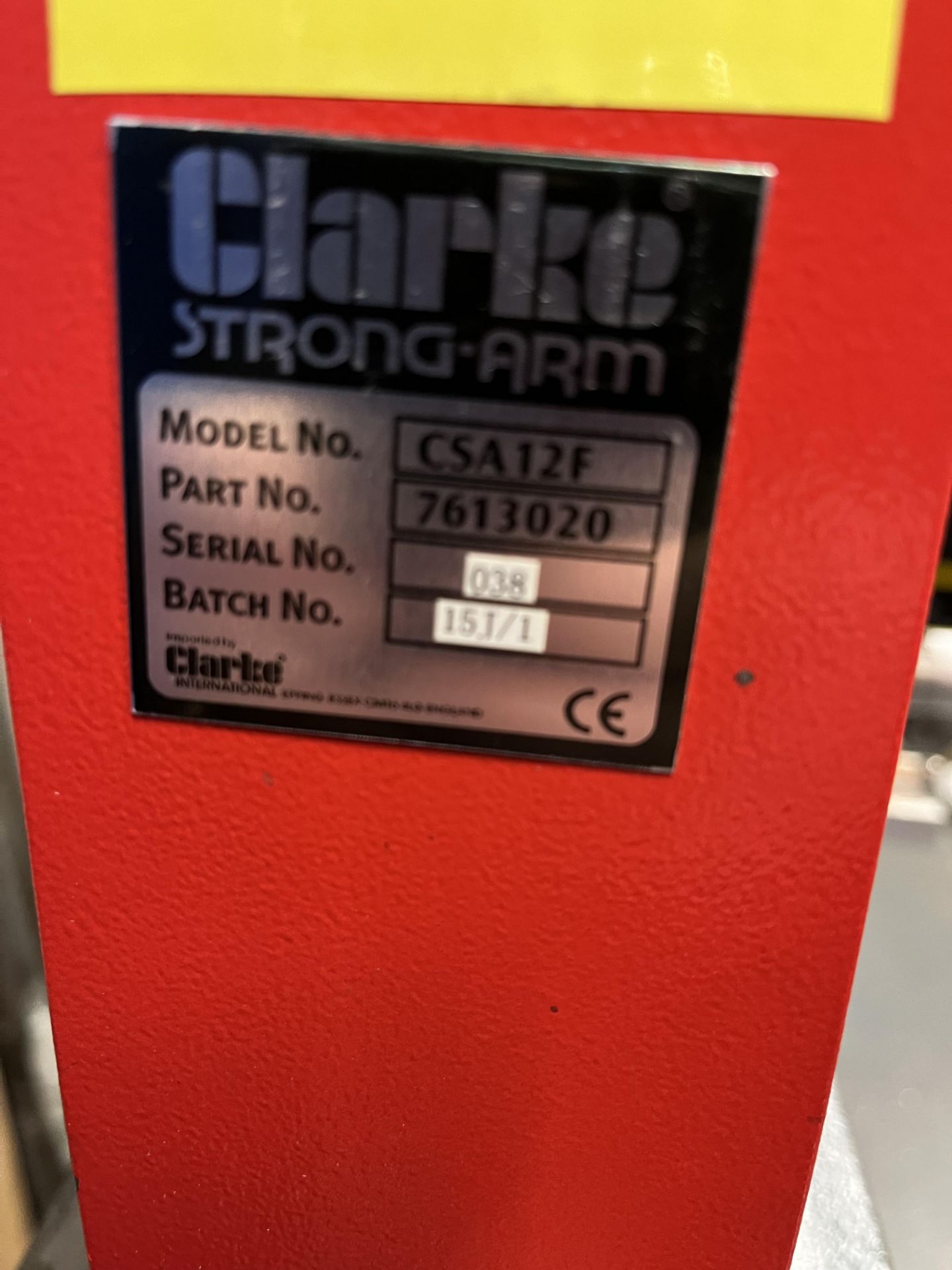 1, Clarke Strongarm 12T hydraulic press - Image 2 of 2