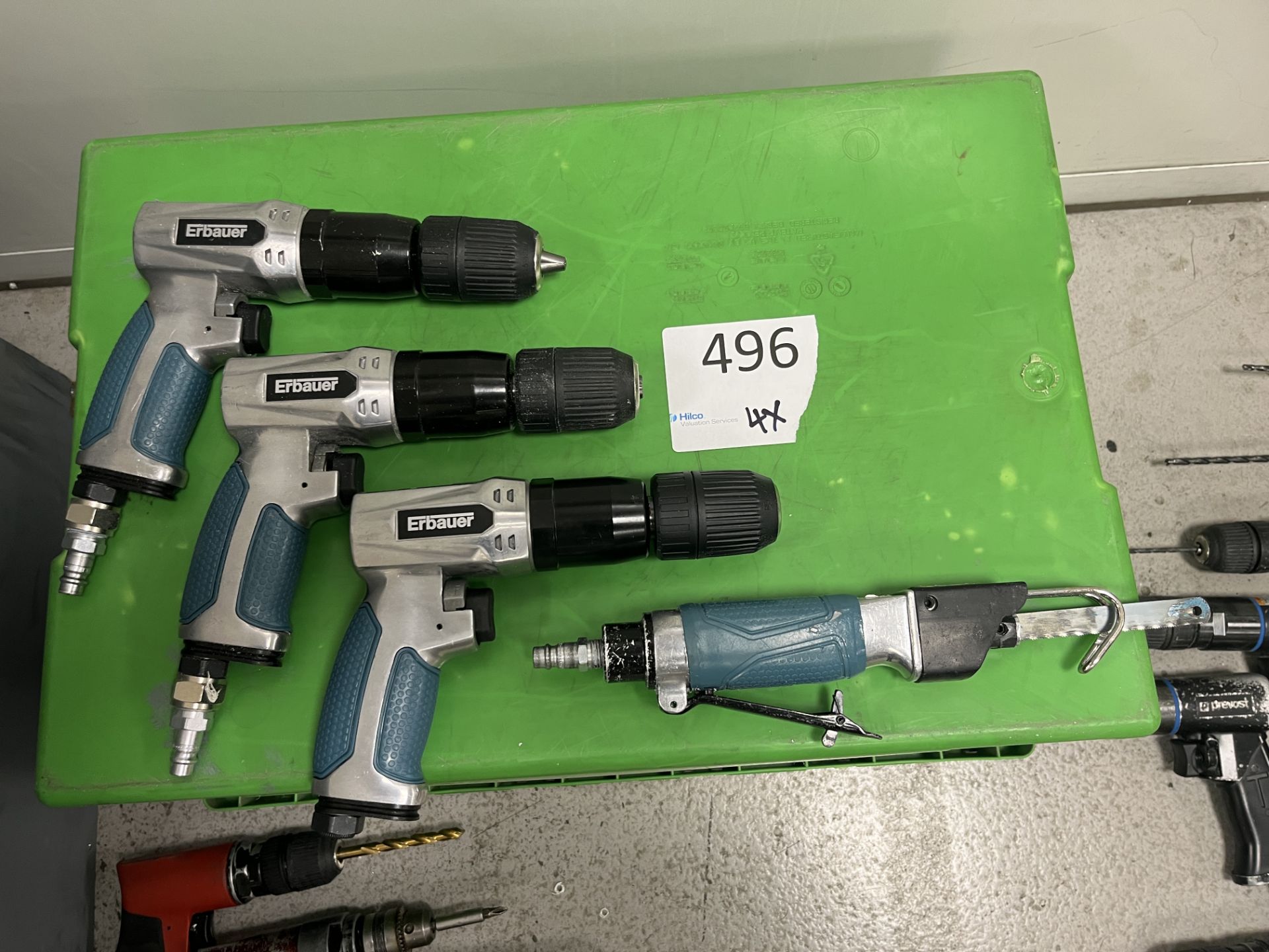 3: Erbauer, Pneumatic Drills And 1 Pneumatic Saw