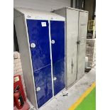 Steel Compartment Locker Unit And A Steel Double Door Cupboard