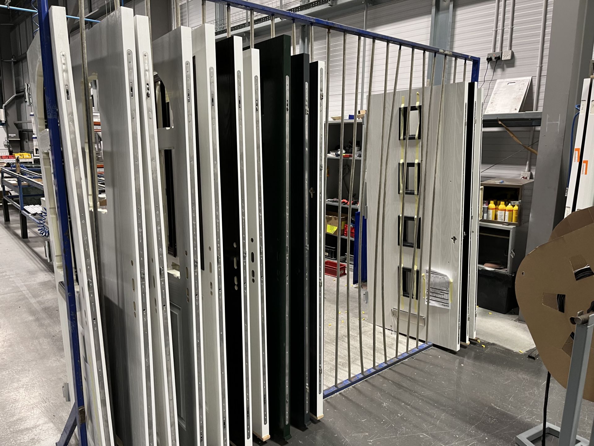 3,Steel fabricated floor mounted door panel storage racks. 23+ locations, Size approx. 2.9Wx2.2H mtr - Image 2 of 3