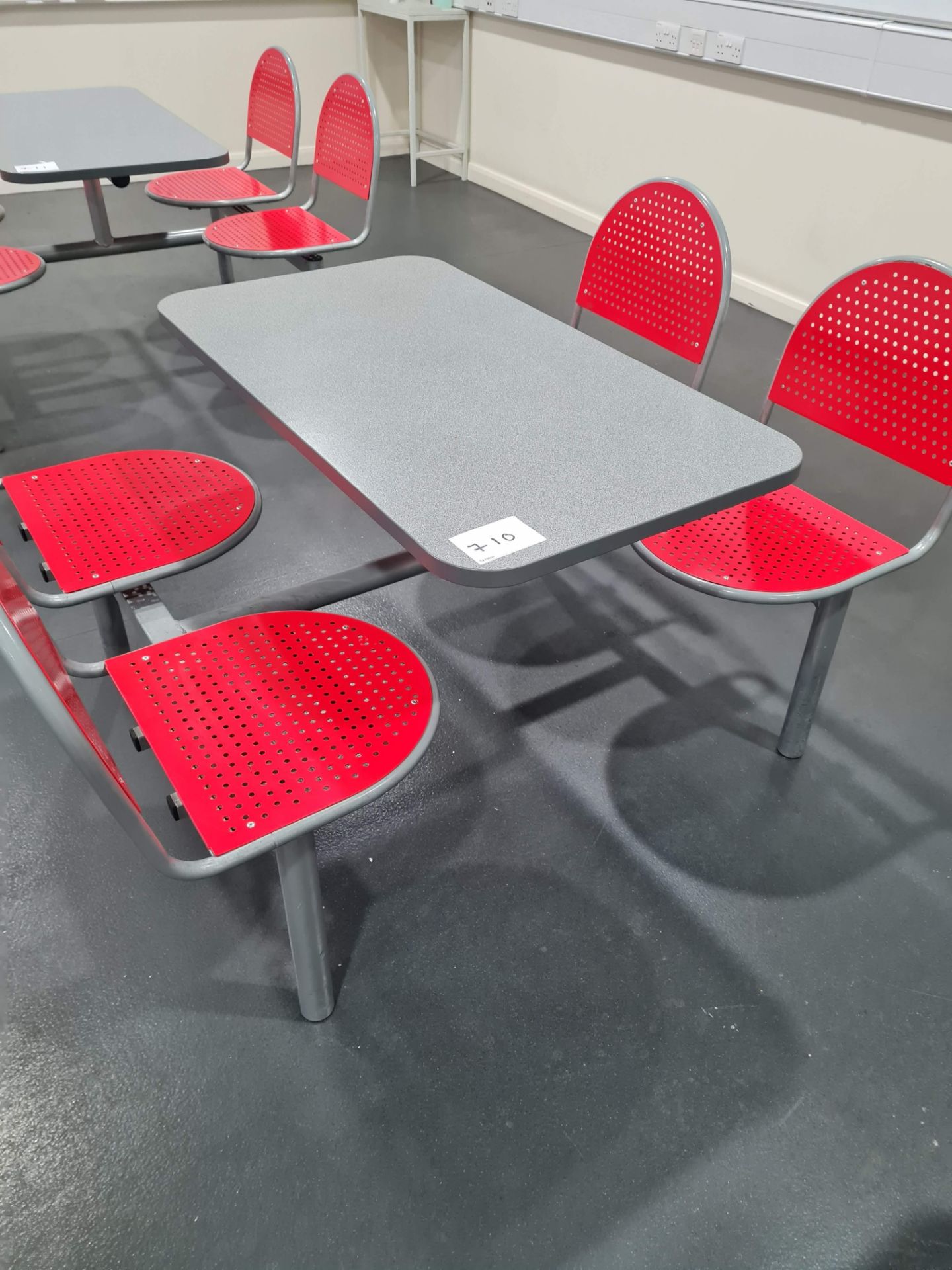 Four Person Steel Framed Canteen Table