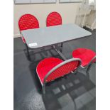 Four Person Steel Framed Canteen Table