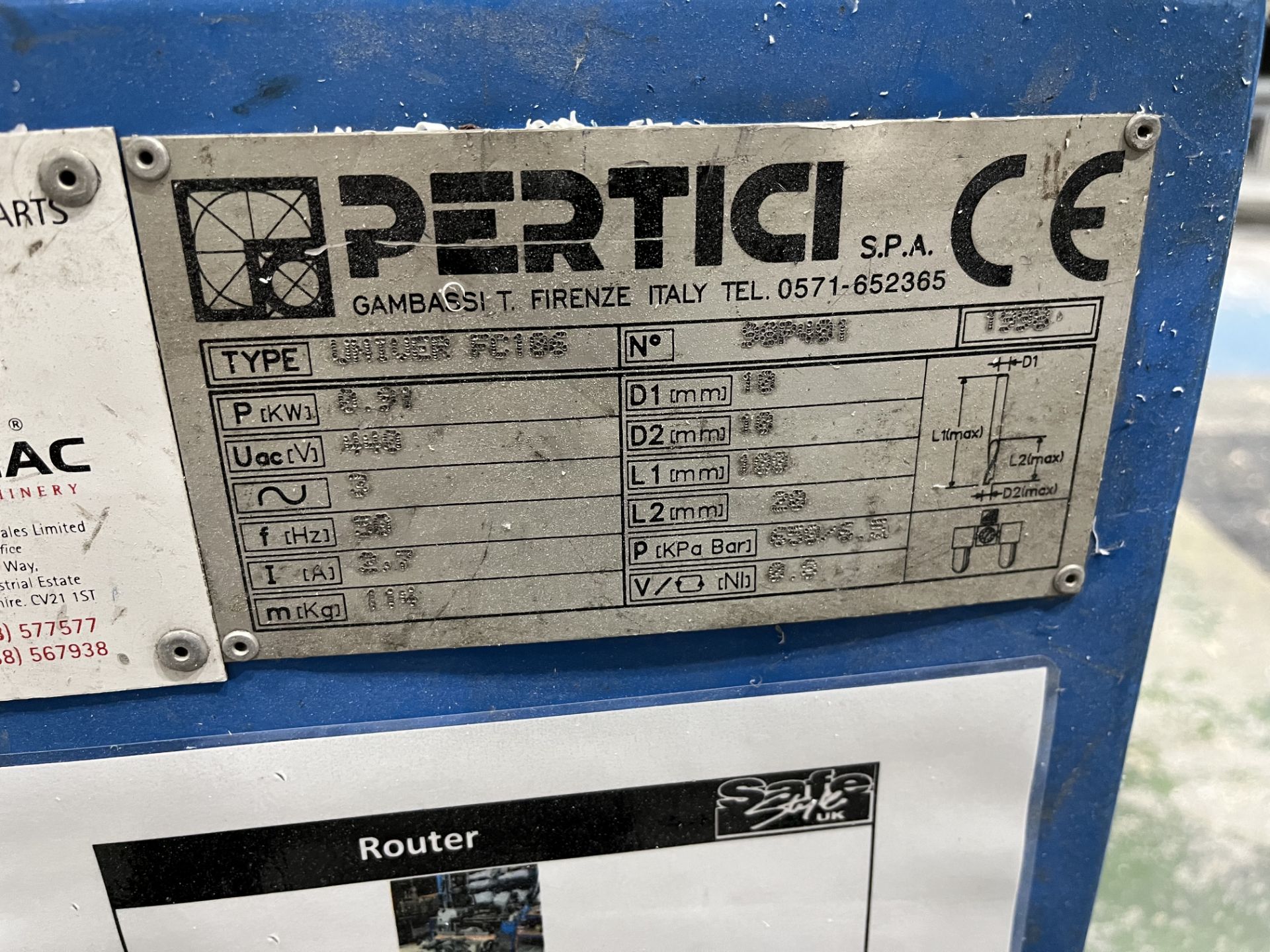 Pertici Univer FC106 Copy Router Serial No. 98P401 (1998) - Image 2 of 2