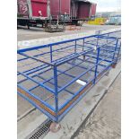 2 Mobile Welded Steel Works Trolleys 2.3m x 1.3m