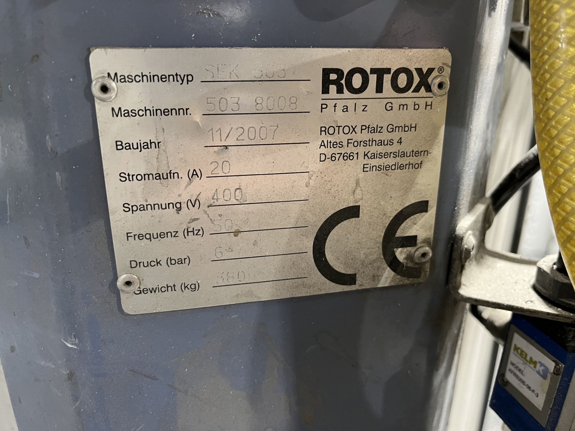 CL11 Rotox Model SEK 503 Welder Serial No. 5038008 (2007) - Image 2 of 2