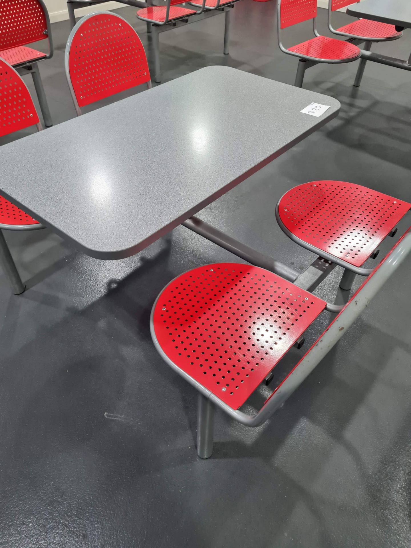 Four Person Steel Framed Canteen Table