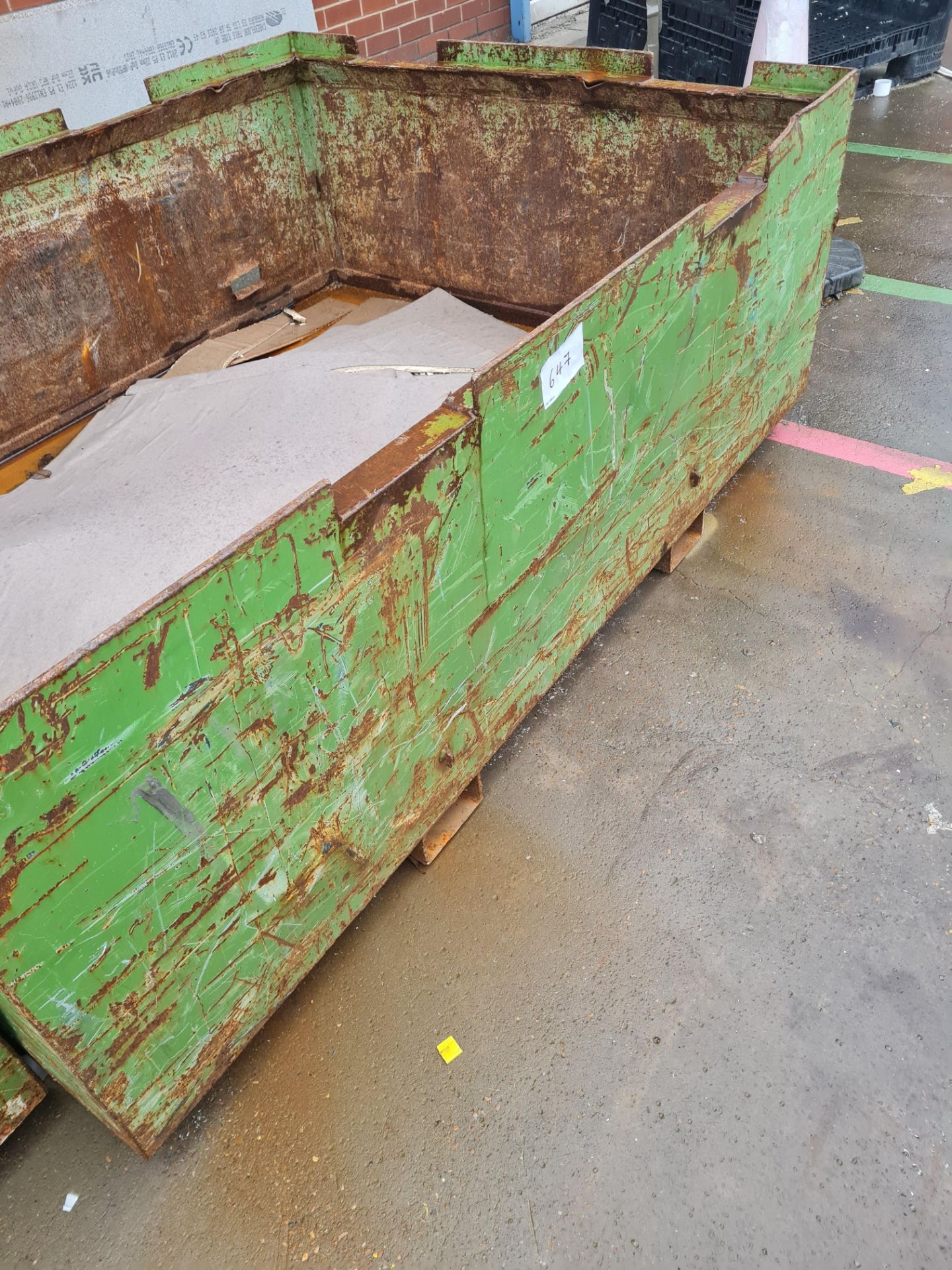 Welded Steel Mini Skip With 8 FLT Slots 2m x 1.5m Contents Included